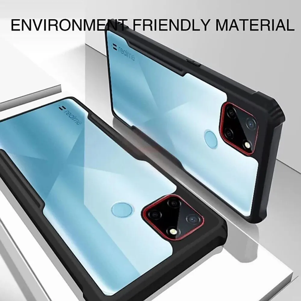 Micvir Back Cover for Realme C25 (Transparent, Black, Shock Proof, Polycarbonate, Pack of: 1) — image 4 of 5