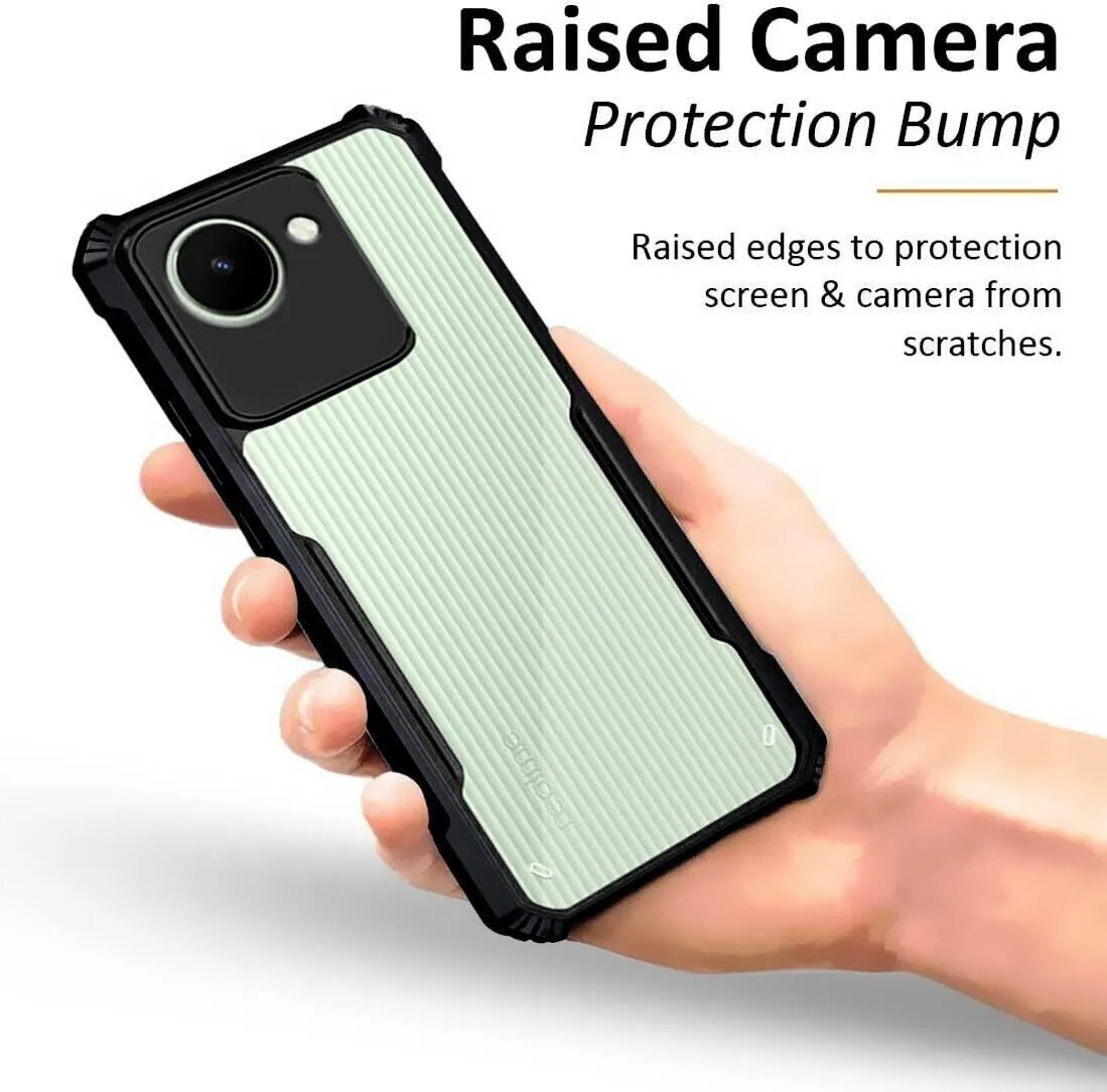 Micvir Back Cover for Realme C30 (Transparent, Black, Shock Proof, Polycarbonate, Pack of: 1) — image 3 of 5