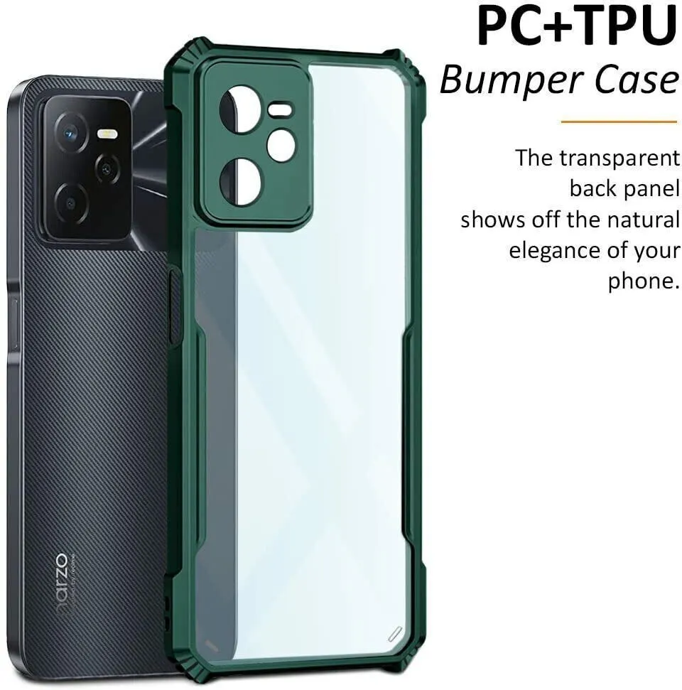 Micvir Back Cover for Realme C35 (Transparent, Green, Shock Proof, Polycarbonate, Pack of: 1) — image 3 of 5