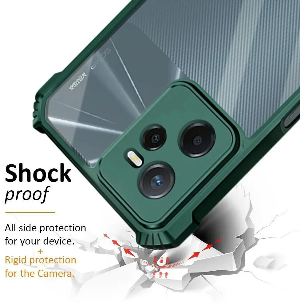 Micvir Back Cover for Realme C35 (Transparent, Green, Shock Proof, Polycarbonate, Pack of: 1) — image 4 of 5