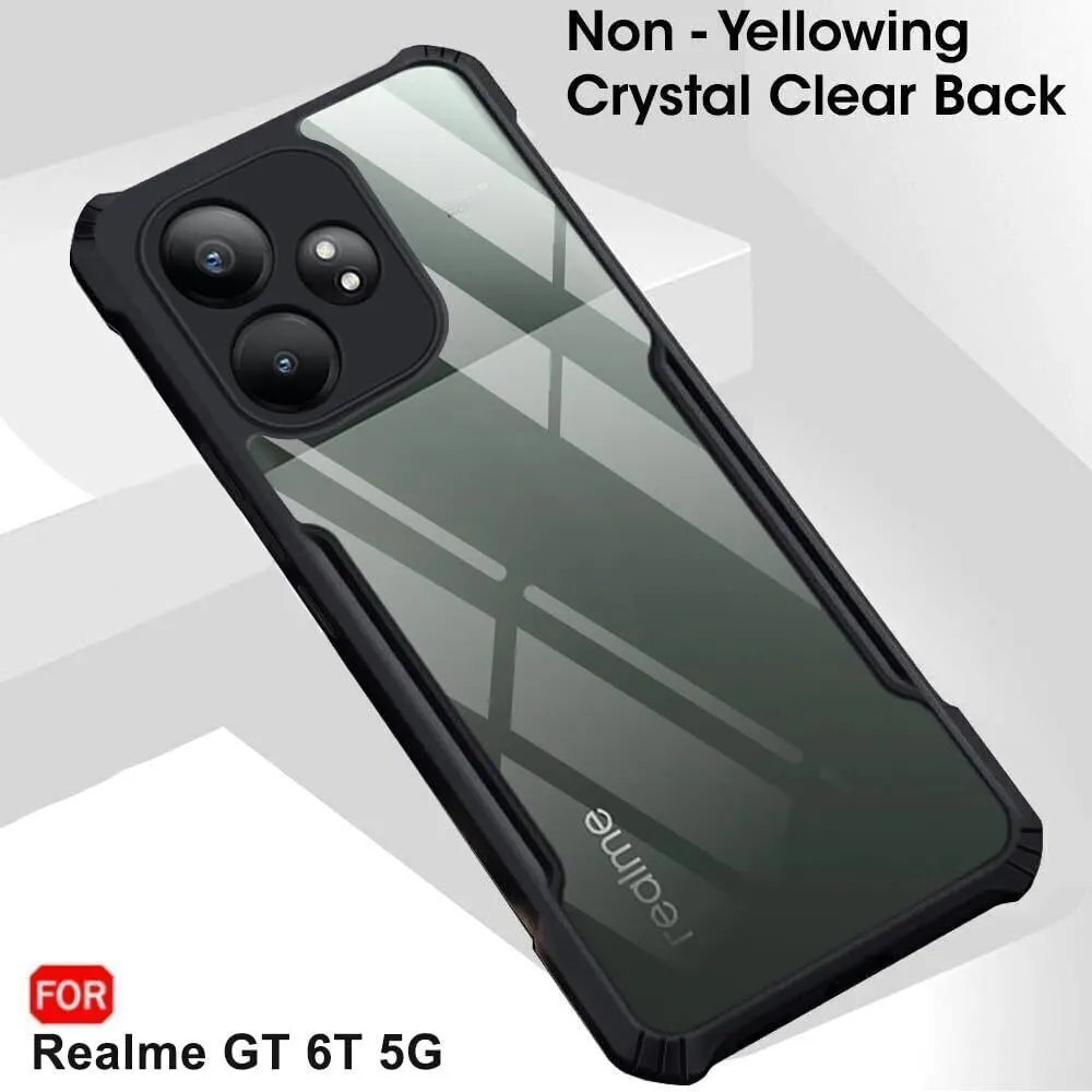 Micvir Back Cover for Realme GT 6T 5G (Transparent, Black, Shock Proof, Polycarbonate, Pack of: 1) — image 3 of 5