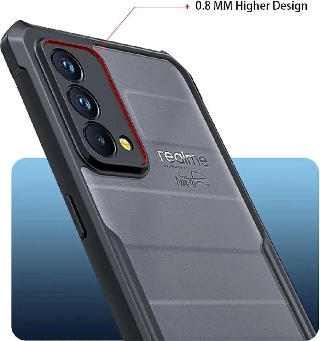 Micvir Back Cover for Realme GT Master Edition (Transparent, Black, Shock Proof, Polycarbonate, Pack of: 1) — image 2 of 5