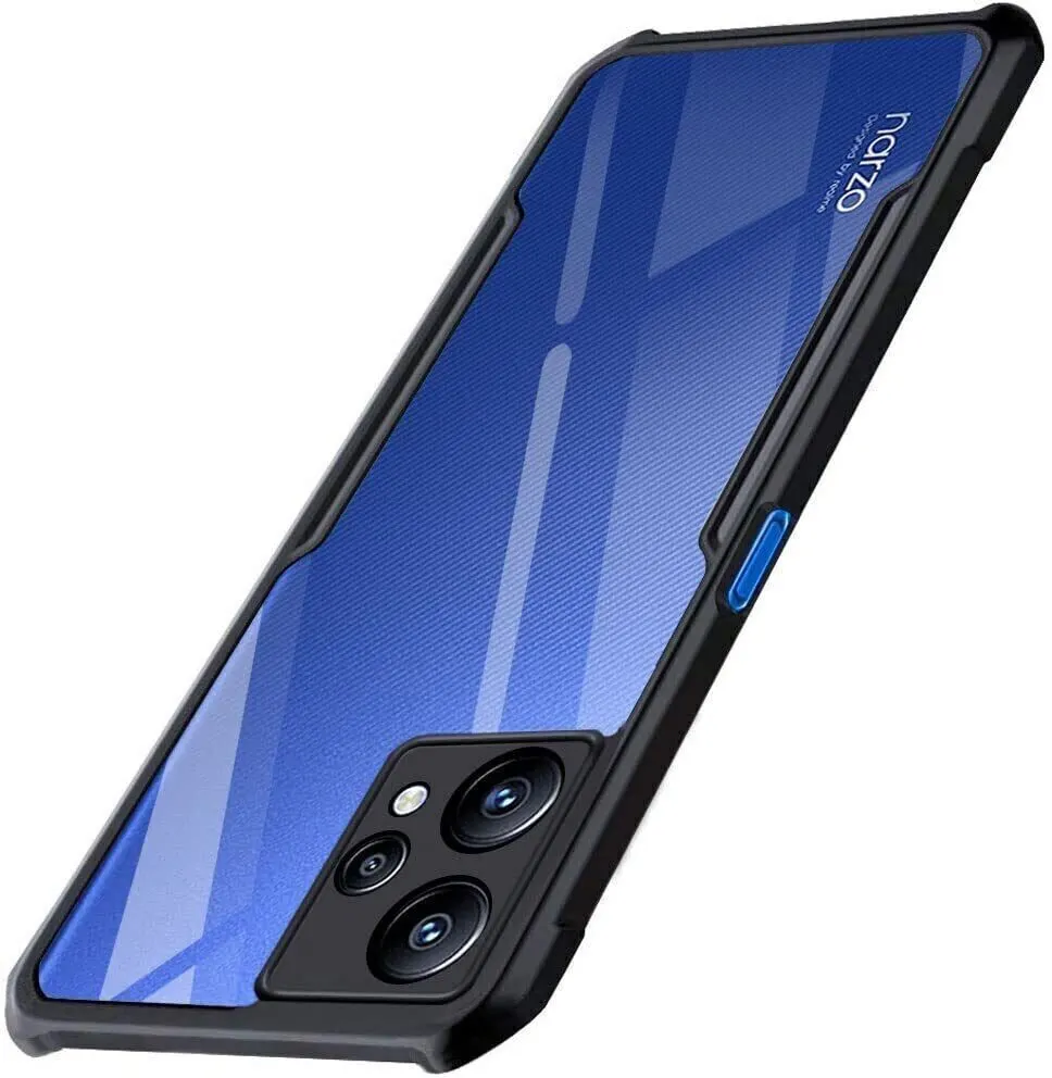 Micvir Back Cover for Realme Narzo 50 Pro 5G (Transparent, Black, Shock Proof, Polycarbonate, Pack of: 1)