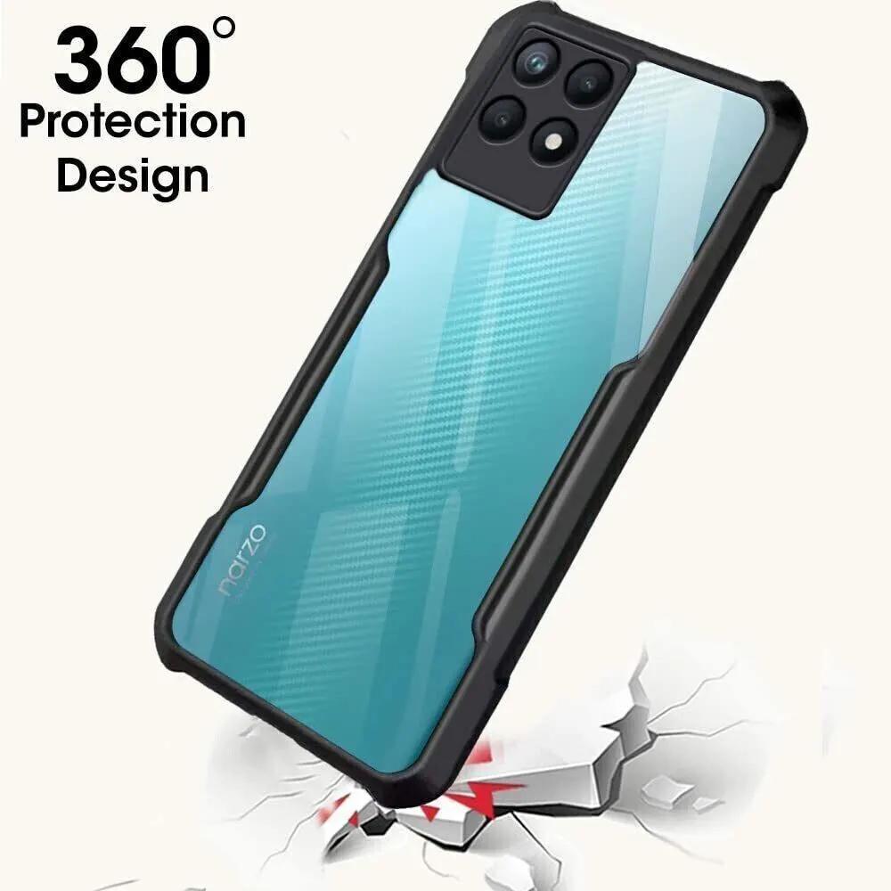 Micvir Back Cover for Realme Narzo 50 (Transparent, Black, Shock Proof, Polycarbonate, Pack of: 1) — image 2 of 5