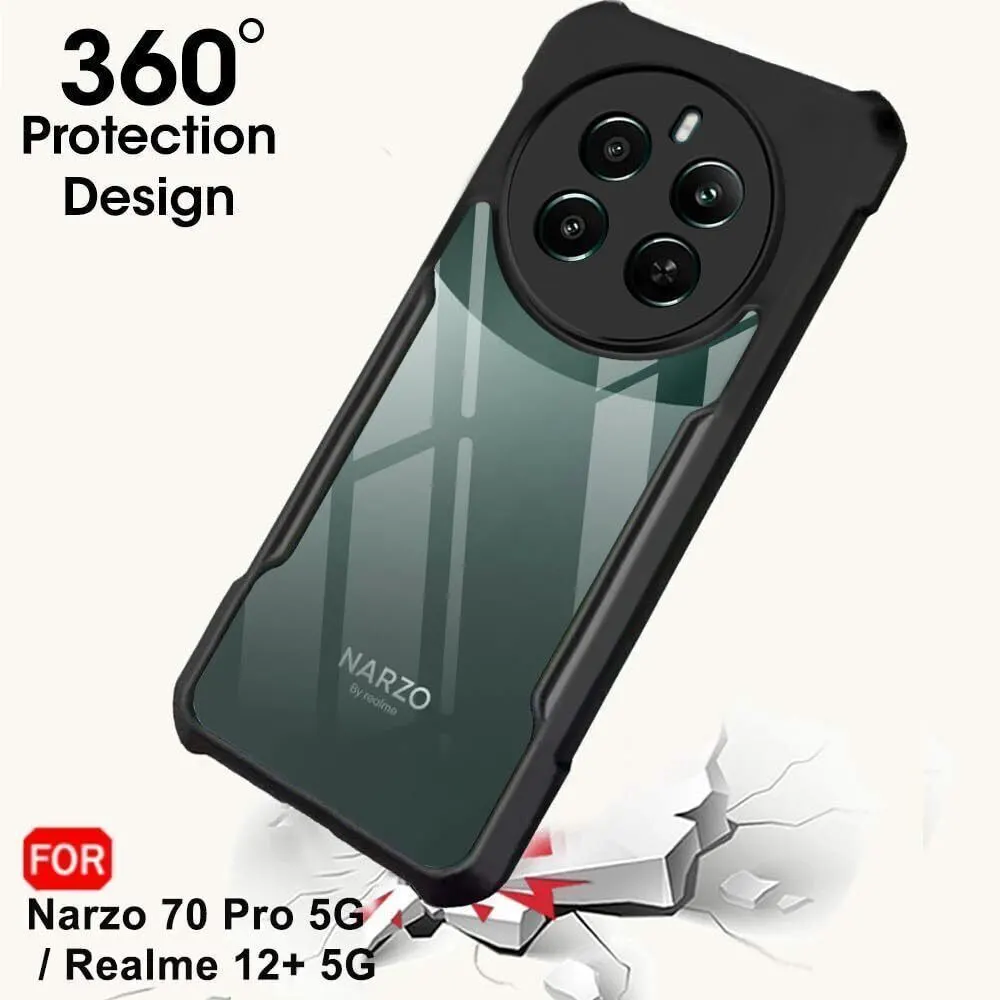 Micvir Back Cover for Realme Narzo 70 Pro 5G (Transparent, Black, Shock Proof, Polycarbonate, Pack of: 1) — image 2 of 5