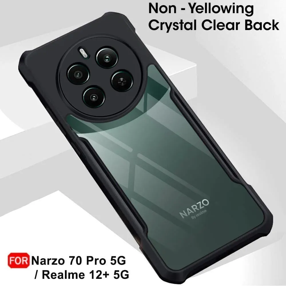 Micvir Back Cover for Realme Narzo 70 Pro 5G (Transparent, Black, Shock Proof, Polycarbonate, Pack of: 1) — image 3 of 5