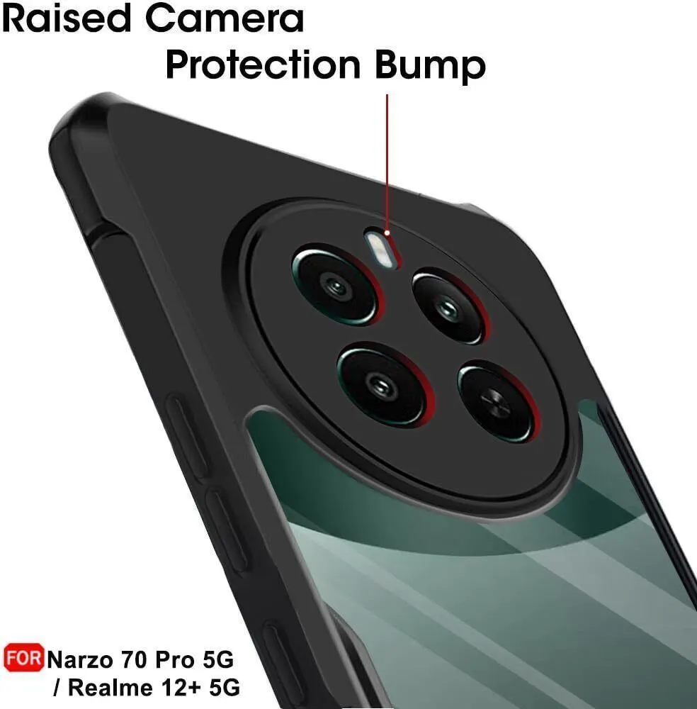 Micvir Back Cover for Realme Narzo 70 Pro 5G (Transparent, Black, Shock Proof, Polycarbonate, Pack of: 1) — image 4 of 5