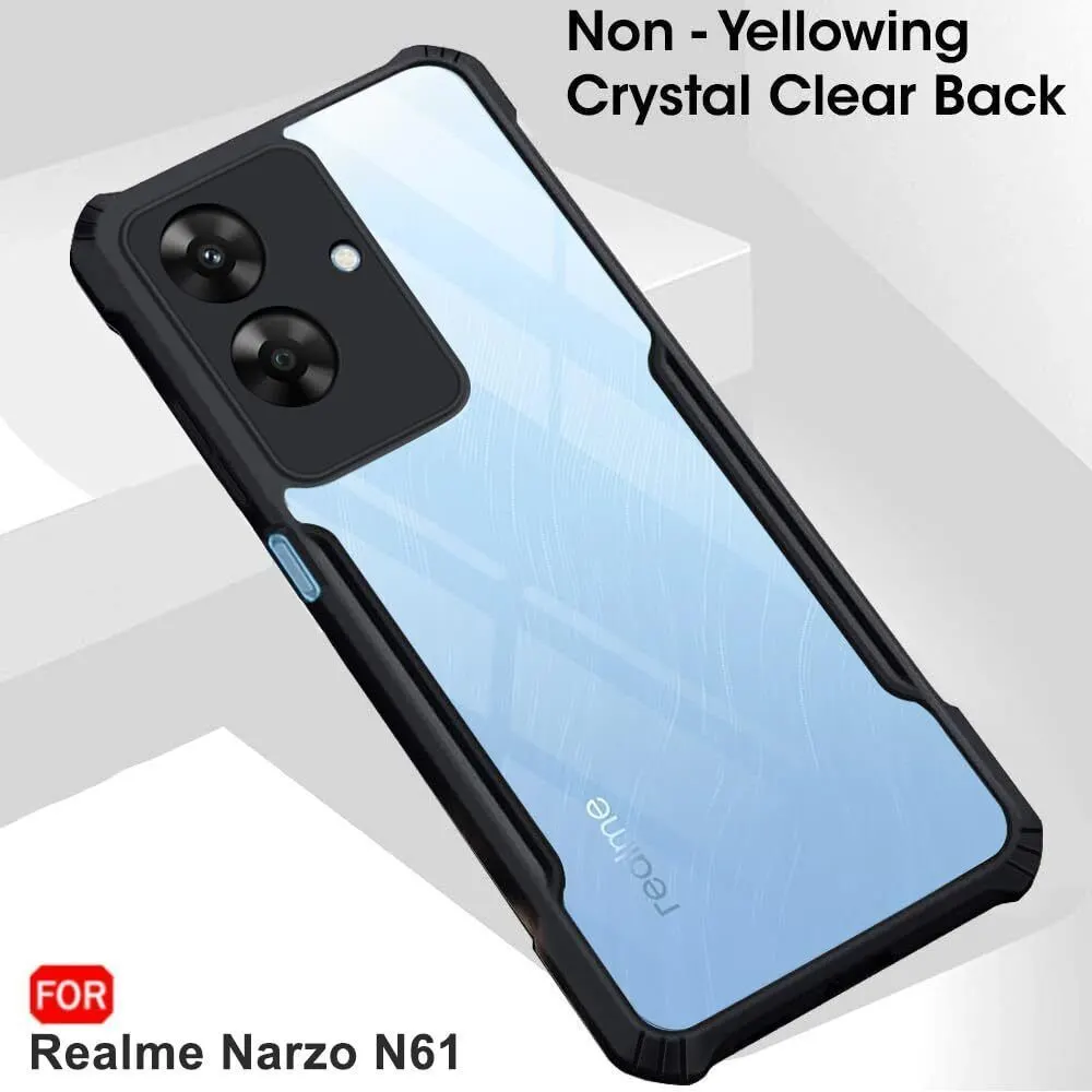 Micvir Back Cover for Realme Narzo N61 (Transparent, Black, Shock Proof, Polycarbonate, Pack of: 1) — image 3 of 5