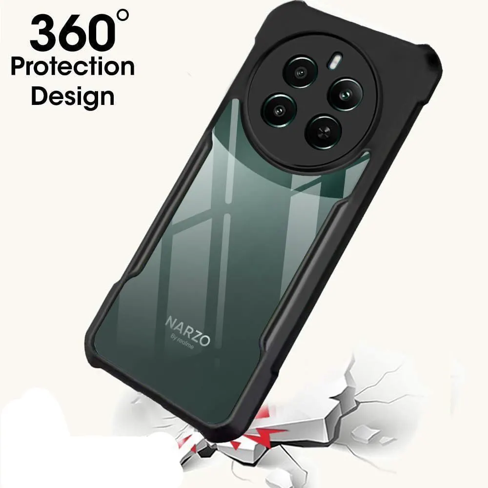 Micvir Back Cover for Realme P1 Pro 5G (Transparent, Black, Shock Proof, Polycarbonate, Pack of: 1) — image 2 of 5
