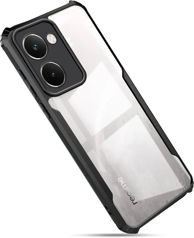 Micvir Back Cover for Realme P3 Ultra 5G (Transparent, Black, Shock Proof, Polycarbonate, Pack of: 1)