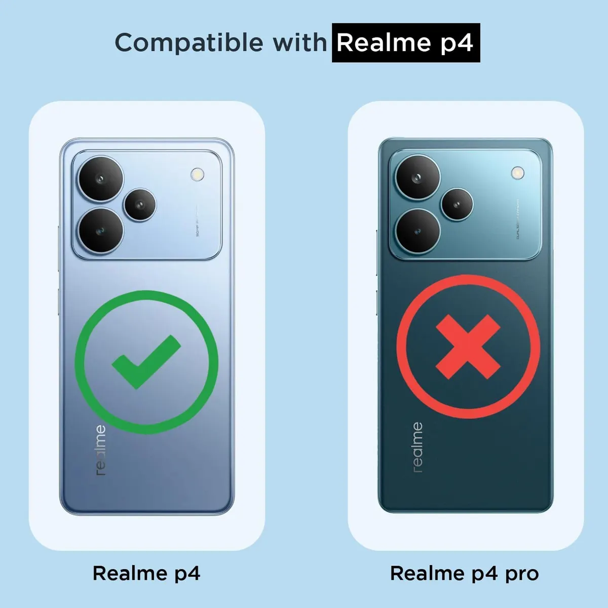 Micvir Back Cover for Realme P4 5G (Transparent, Black, Shock Proof, Polycarbonate, Pack of: 1) — image 2 of 5