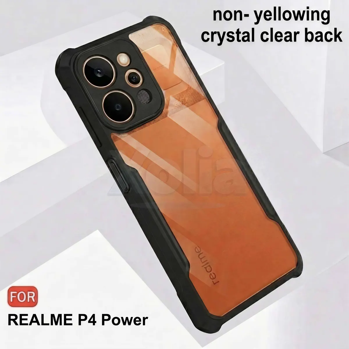 Xolia Back Cover for Realme P4 Power 5G (Transparent, Black, Shock Proof, Polycarbonate, Pack of: 1) — image 3 of 5
