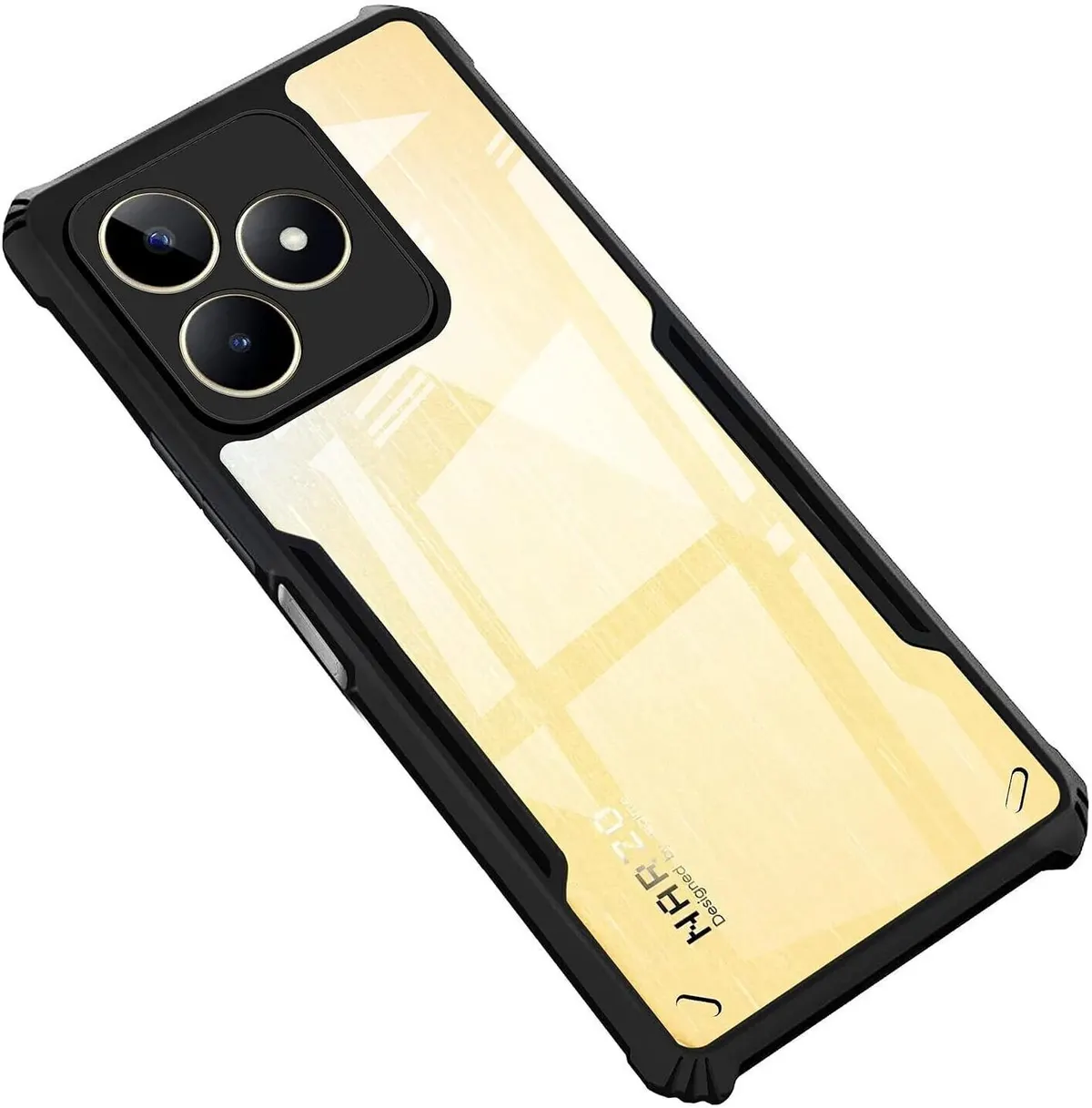 Micvir Back Cover for Realme Narzo N53 (Black, Shock Proof, Polycarbonate, Pack of: 1)