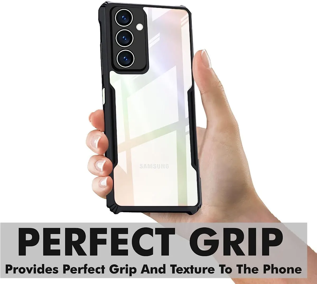 Micvir Back Cover for Samsung Galaxy F34 5G (Transparent, Black, Shock Proof, Polycarbonate, Pack of: 1) — image 2 of 5
