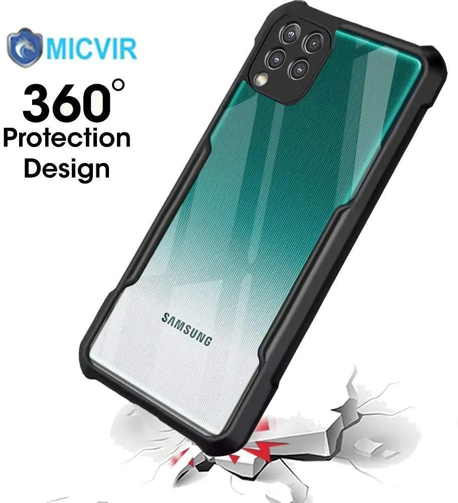 Micvir Back Cover for Samsung Galaxy F62, Samsung Galaxy M62 (Transparent, Black, Shock Proof, Polycarbonate, Pack of: 1) — image 2 of 5