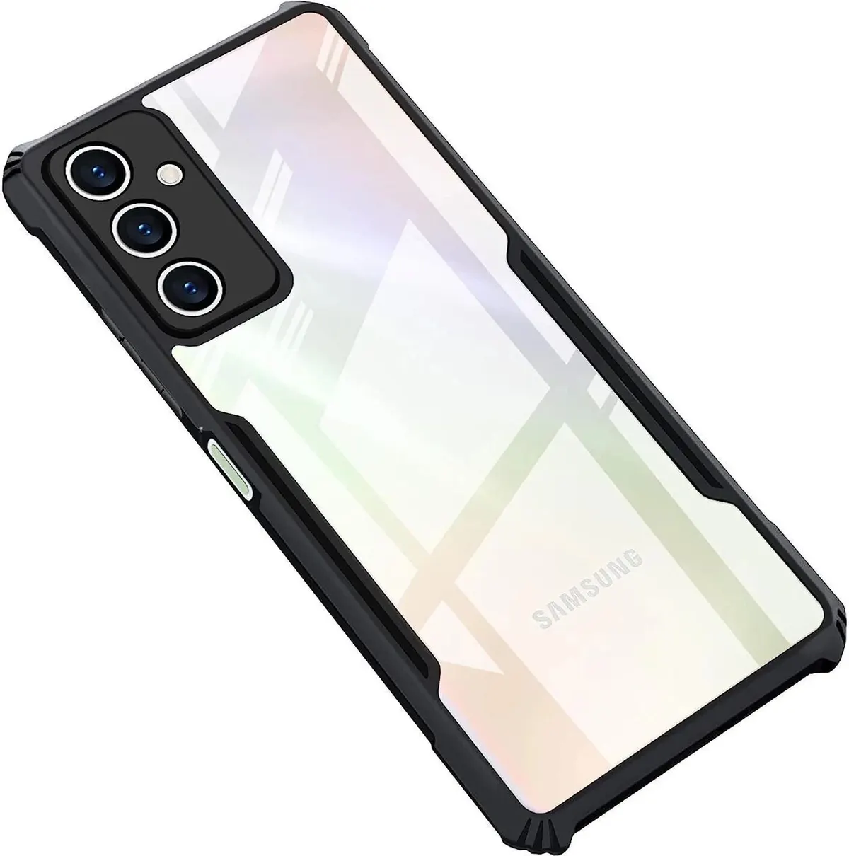 Micvir Back Cover for Samsung Galaxy M34 5G (Transparent, Black, Shock Proof, Polycarbonate, Pack of: 1)
