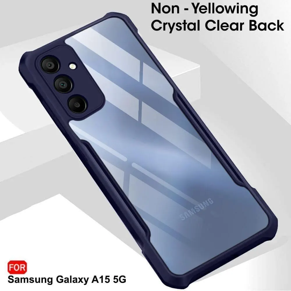 Micvir Back Cover for Samsung Galaxy A15 5G (Transparent, Blue, Shock Proof, Polycarbonate, Pack of: 1) — image 3 of 5