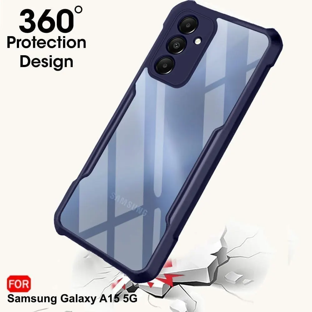 Micvir Back Cover for Samsung Galaxy A15 5G (Transparent, Blue, Shock Proof, Polycarbonate, Pack of: 1) — image 4 of 5