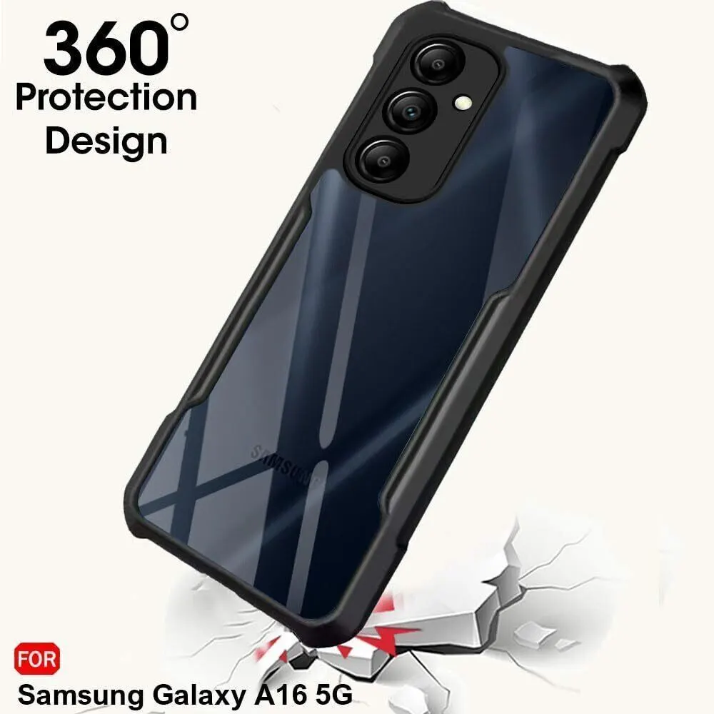 Micvir Back Cover for SAMSUNG Galaxy A16 5G (Transparent, Black, Shock Proof, Polycarbonate, Pack of: 1) — image 2 of 5