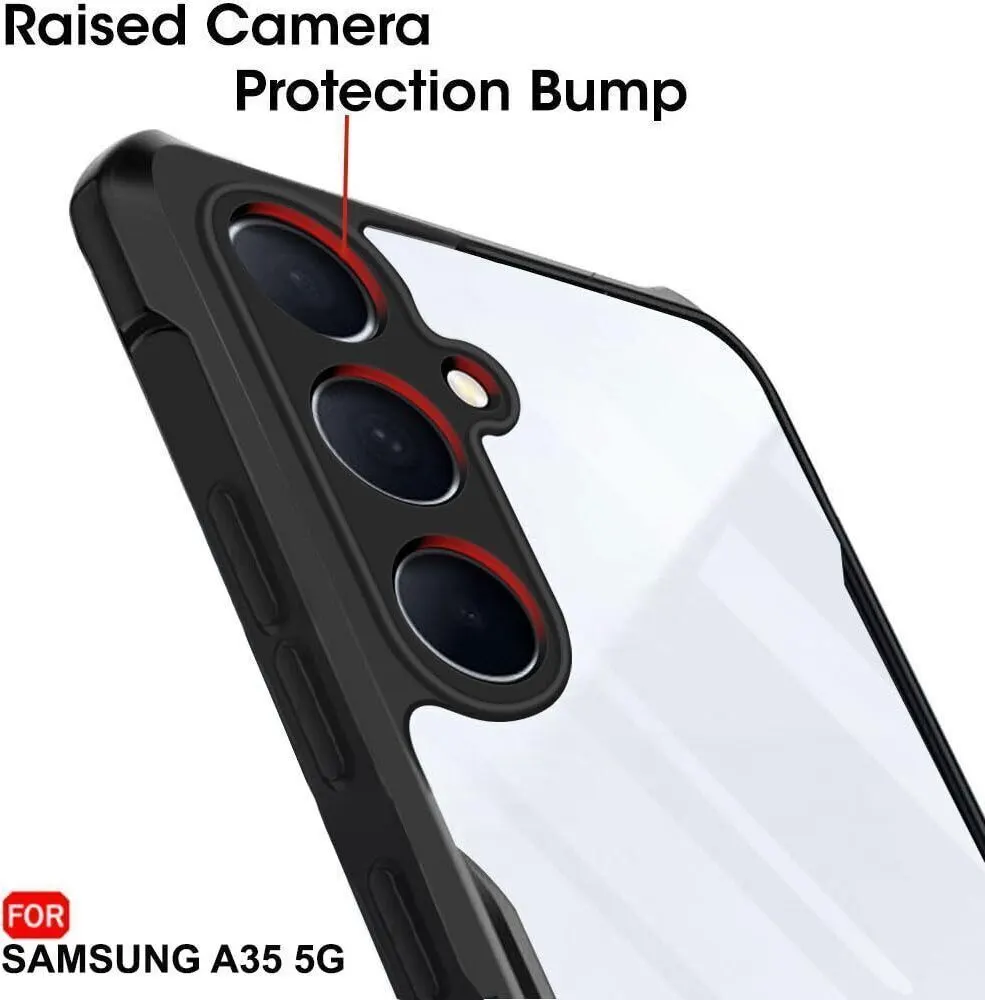 Micvir Back Cover for SAMSUNG Galaxy A35 5G (Transparent, Black, Shock Proof, Polycarbonate, Pack of: 1) — image 2 of 2