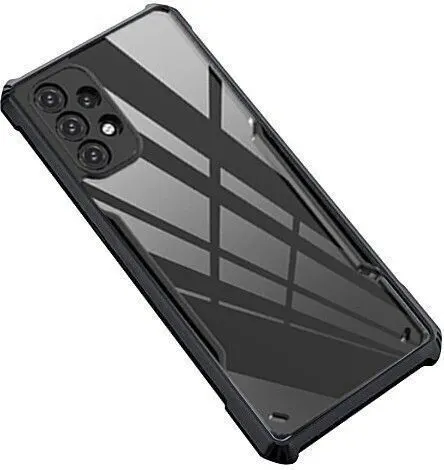 Micvir Back Cover for Samsung Galaxy A53 (Transparent, Black, Shock Proof, Polycarbonate, Pack of: 1)