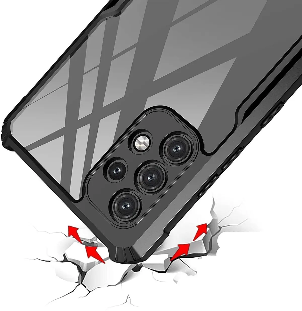 Micvir Back Cover for Samsung Galaxy A53 (Transparent, Black, Shock Proof, Polycarbonate, Pack of: 1) — image 4 of 5