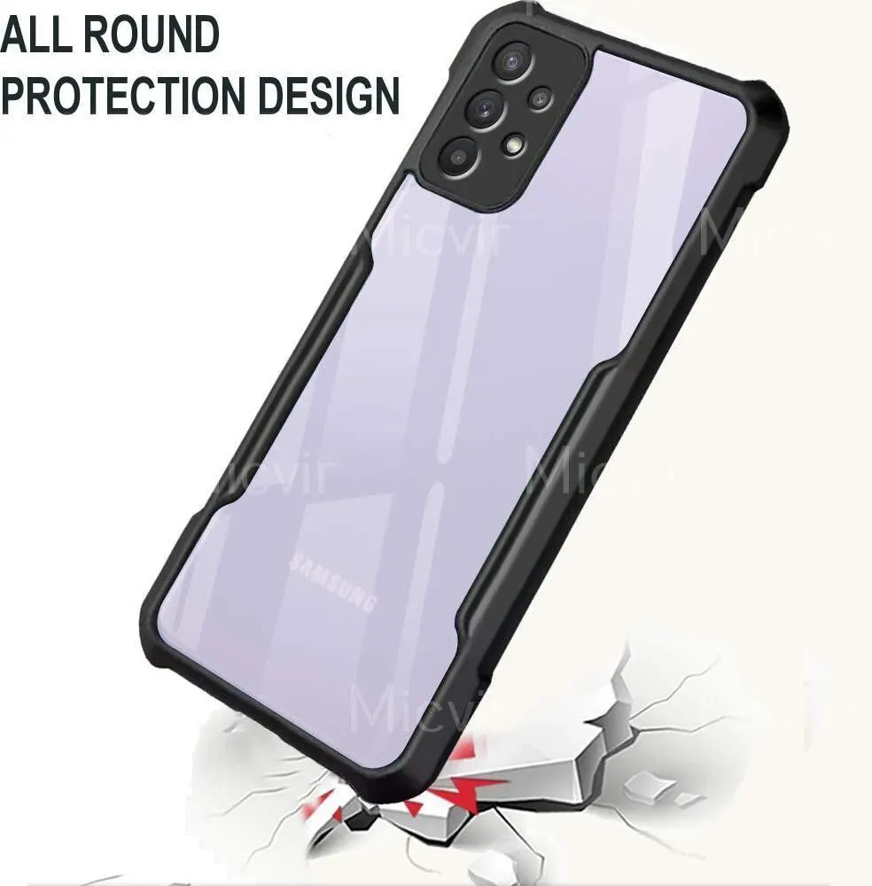 Micvir Back Cover for Samsung Galaxy A72 (Transparent, Black, Shock Proof, Polycarbonate, Pack of: 1) — image 2 of 5