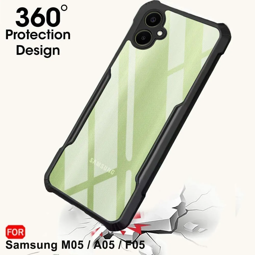 Micvir Back Cover for SAMSUNG Galaxy F05 (Transparent, Black, Shock Proof, Polycarbonate, Pack of: 1) — image 2 of 5
