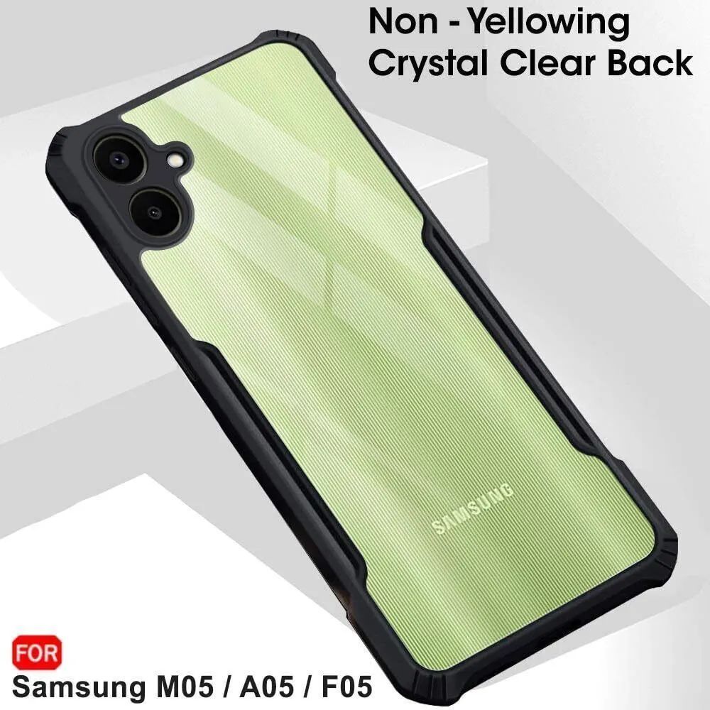 Micvir Back Cover for SAMSUNG Galaxy F05 (Transparent, Black, Shock Proof, Polycarbonate, Pack of: 1) — image 3 of 5
