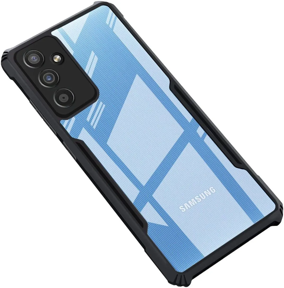 Micvir Back Cover for Samsung Galaxy F13 (Transparent, Black, Shock Proof, Polycarbonate, Pack of: 1)