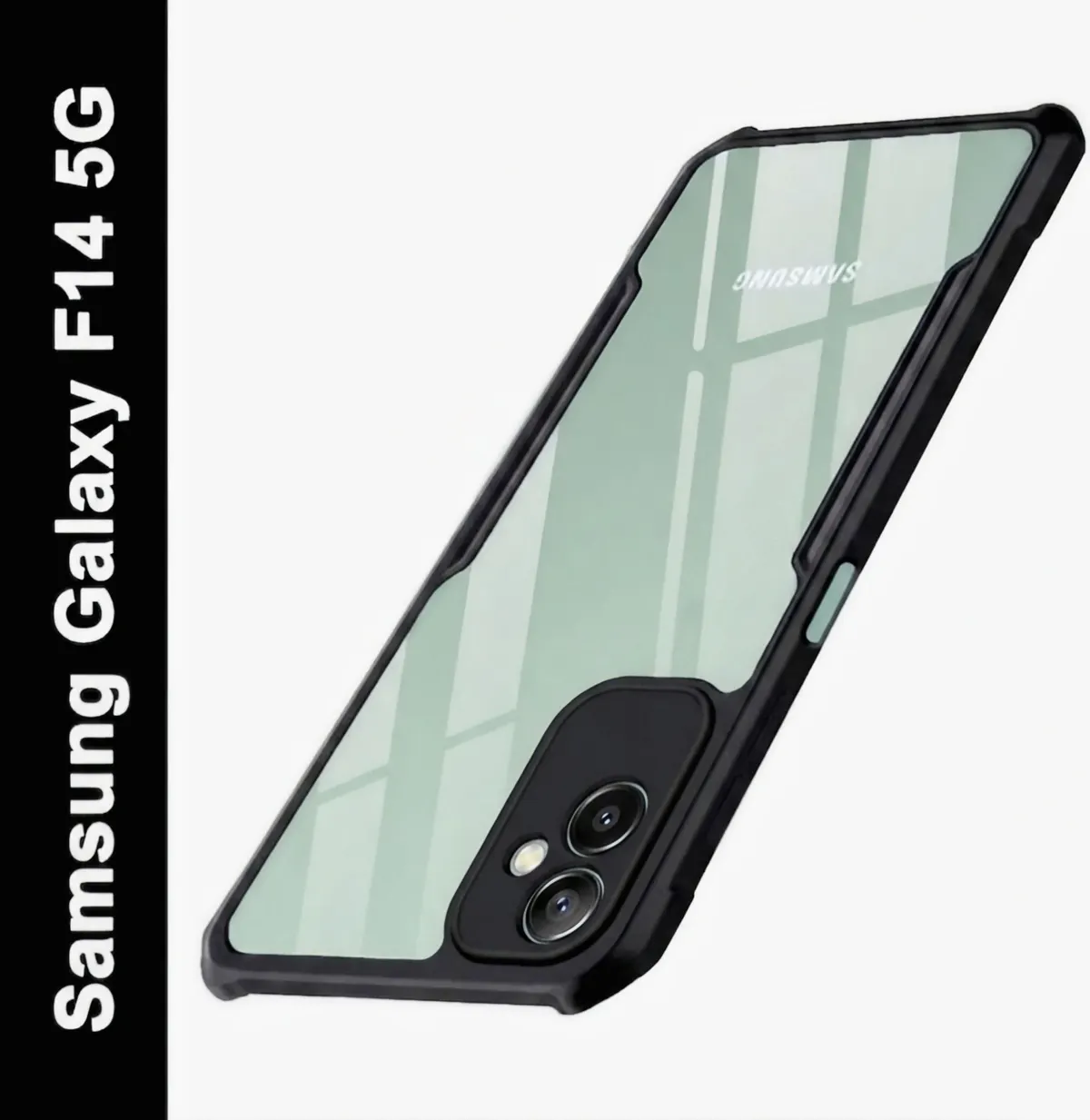 Micvir Back Cover for Samsung Galaxy F14 5G (Transparent, Black, Shock Proof, Polycarbonate, Pack of: 1)