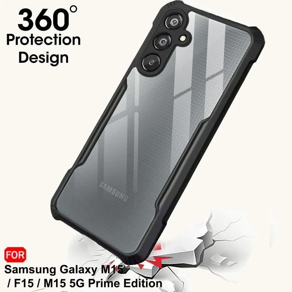Micvir Back Cover for Samsung Galaxy F15 5G (Transparent, Black, Shock Proof, Polycarbonate, Pack of: 1) — image 2 of 5