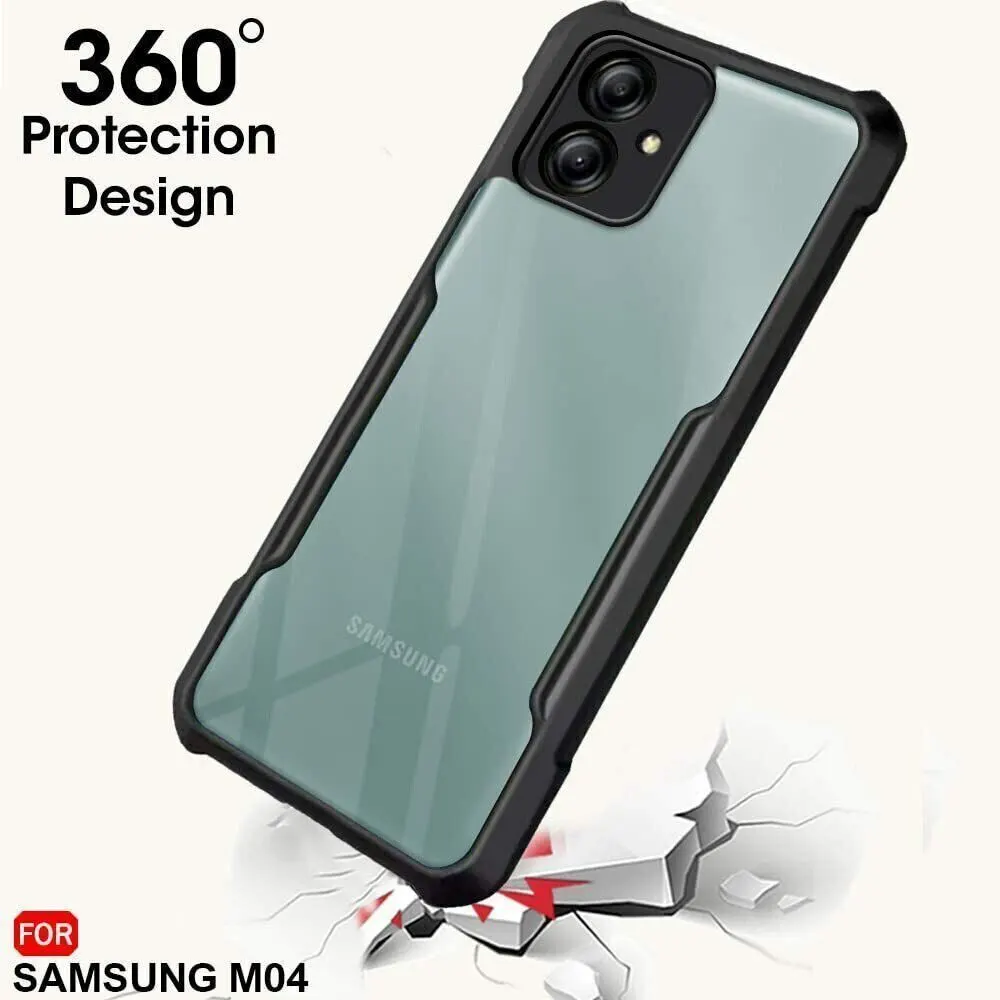 Micvir Back Cover for Samsung Galaxy F04 (Transparent, Black, Shock Proof, Polycarbonate, Pack of: 1) — image 2 of 4