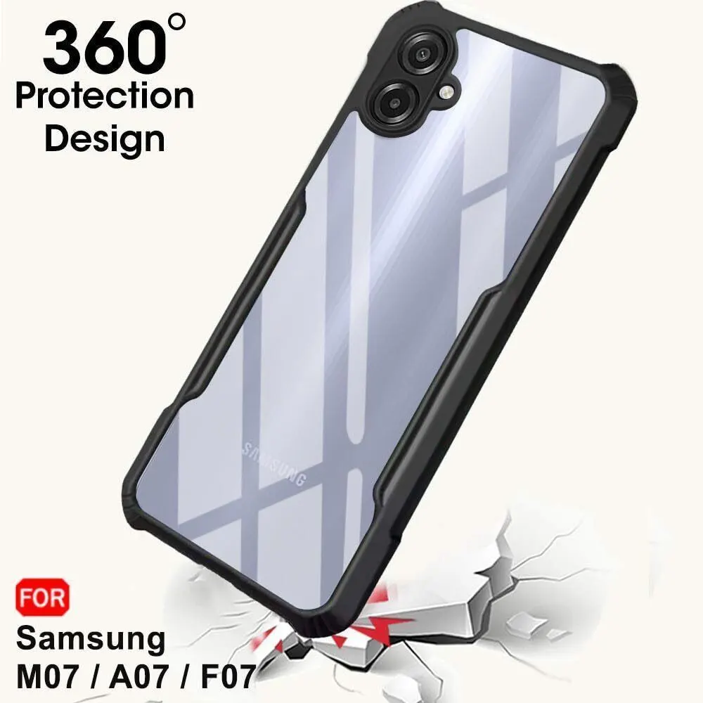 Micvir Back Cover for SAMSUNG Galaxy M07 5G (Transparent, Black, Shock Proof, Polycarbonate, Pack of: 1) — image 3 of 5