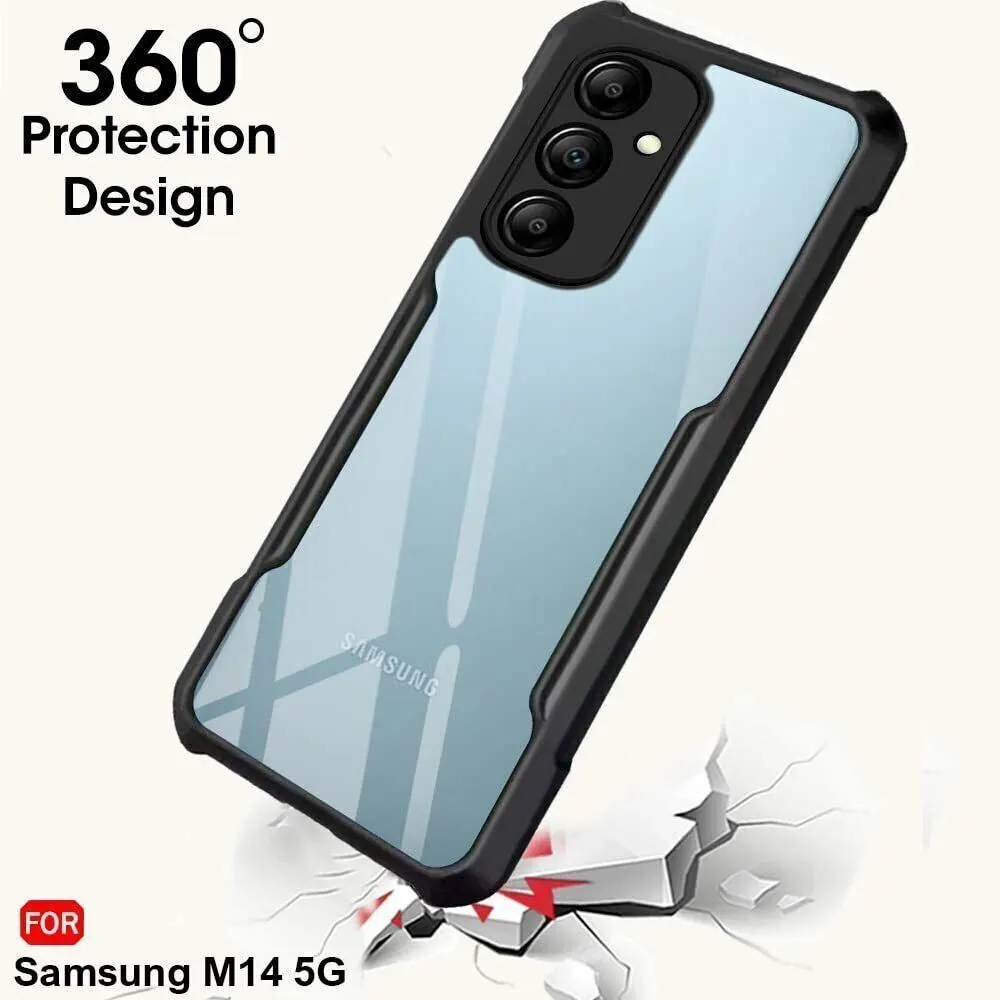 Micvir Back Cover for Samsung Galaxy M14 5G (Transparent, Black, Shock Proof, Polycarbonate, Pack of: 1) — image 3 of 5