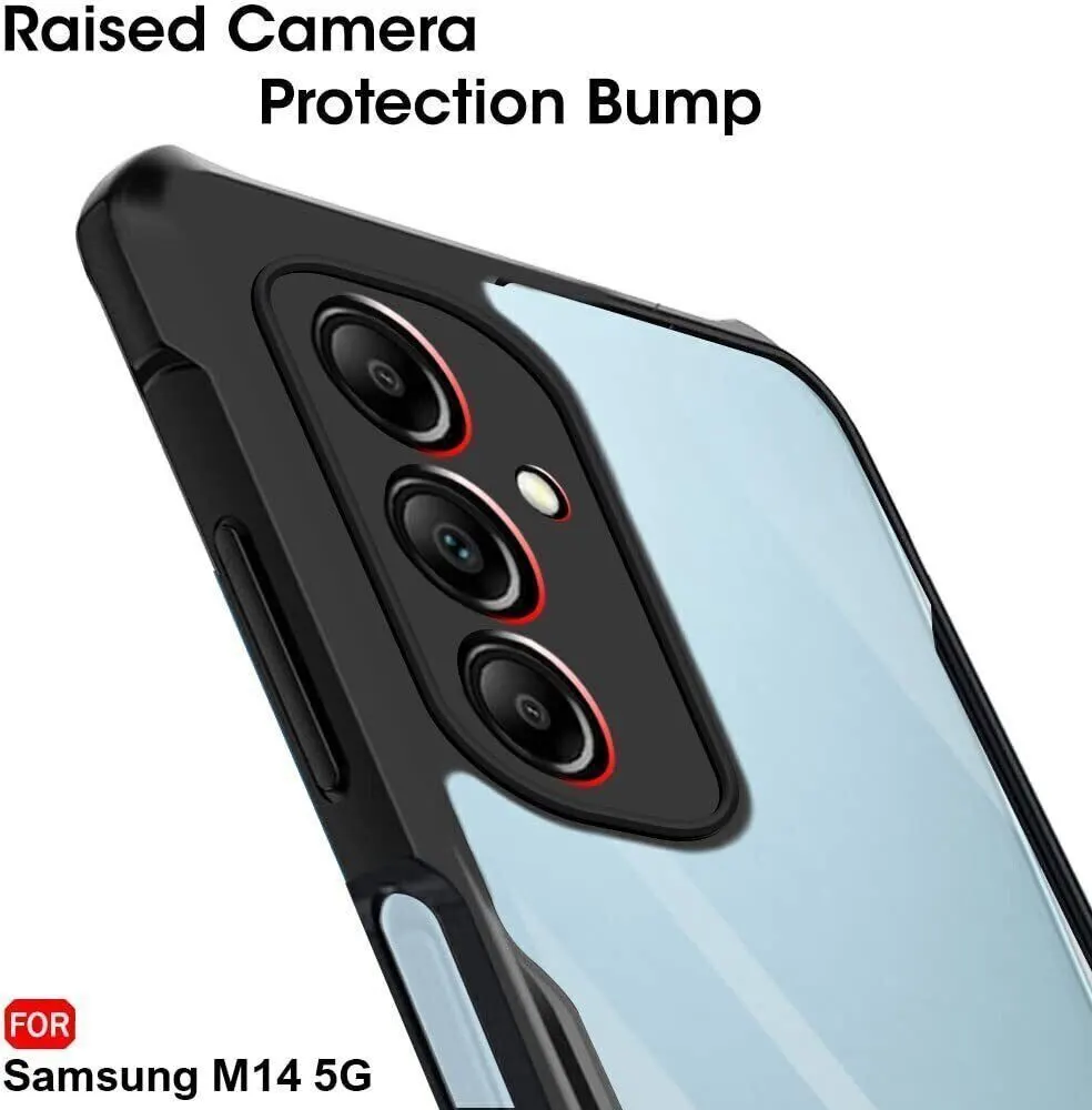 Micvir Back Cover for Samsung Galaxy M14 5G (Transparent, Black, Shock Proof, Polycarbonate, Pack of: 1) — image 4 of 5