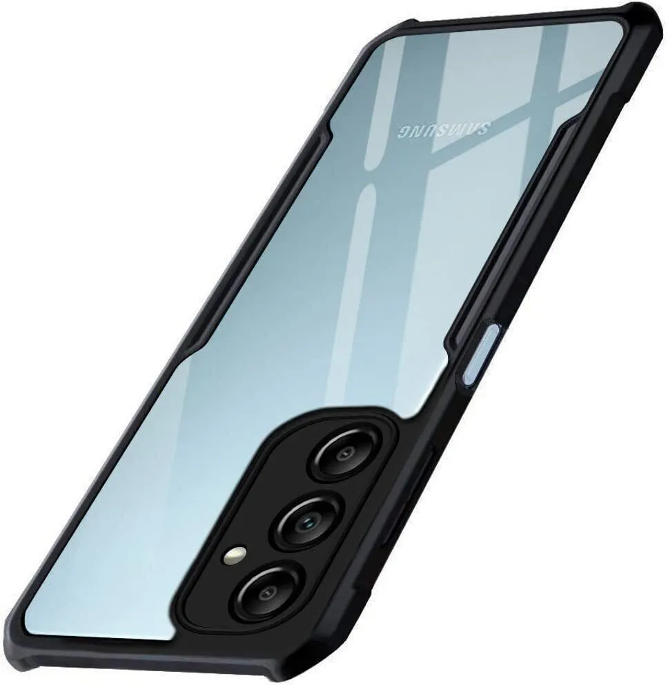 Micvir Back Cover for Samsung Galaxy M15 5G (Transparent, Black, Shock Proof, Polycarbonate, Pack of: 1)