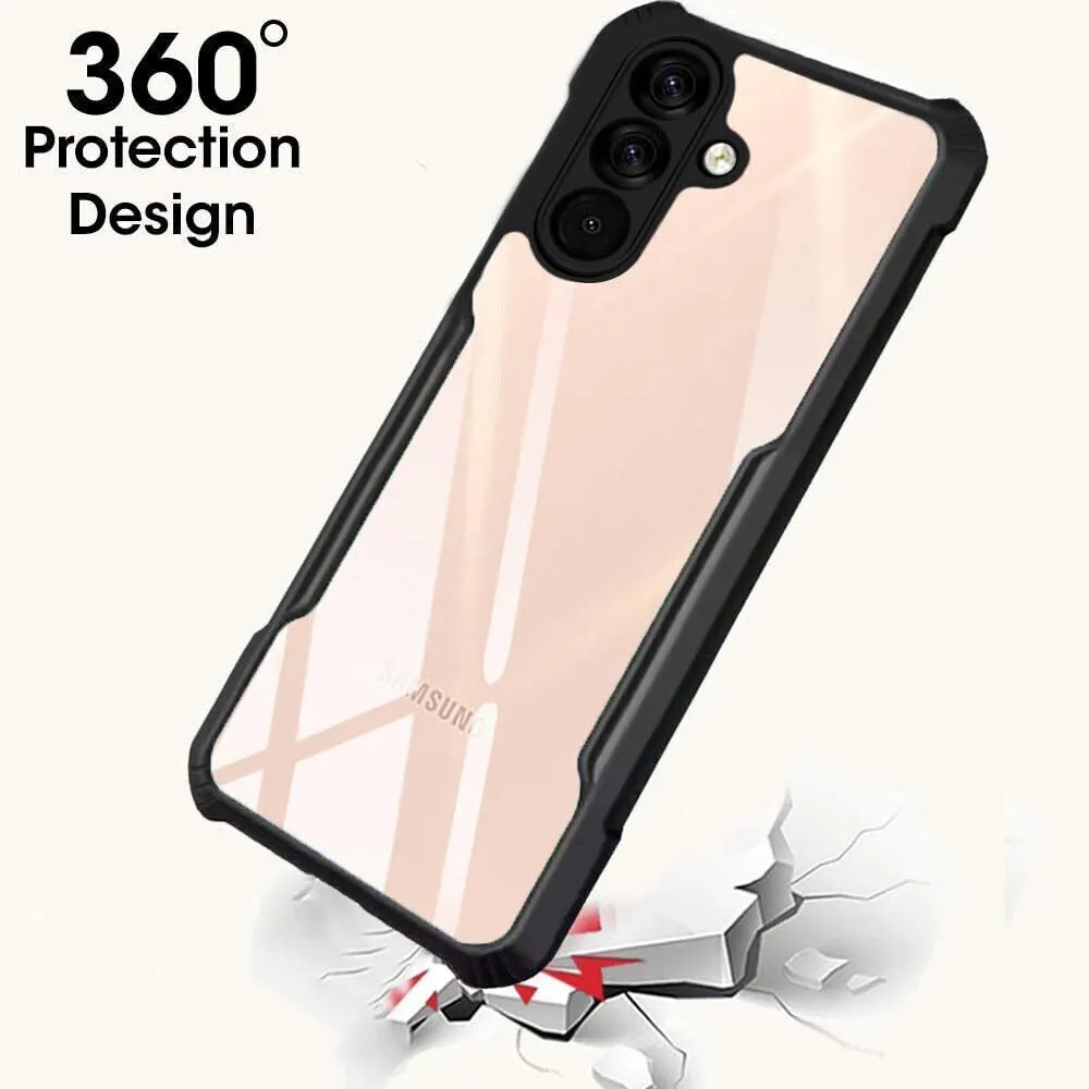 Micvir Back Cover for Samsung Galaxy M56 5G, Samsung Galaxy F56 5G (Transparent, Black, Shock Proof, Polycarbonate, Pack of: 1) — image 2 of 5