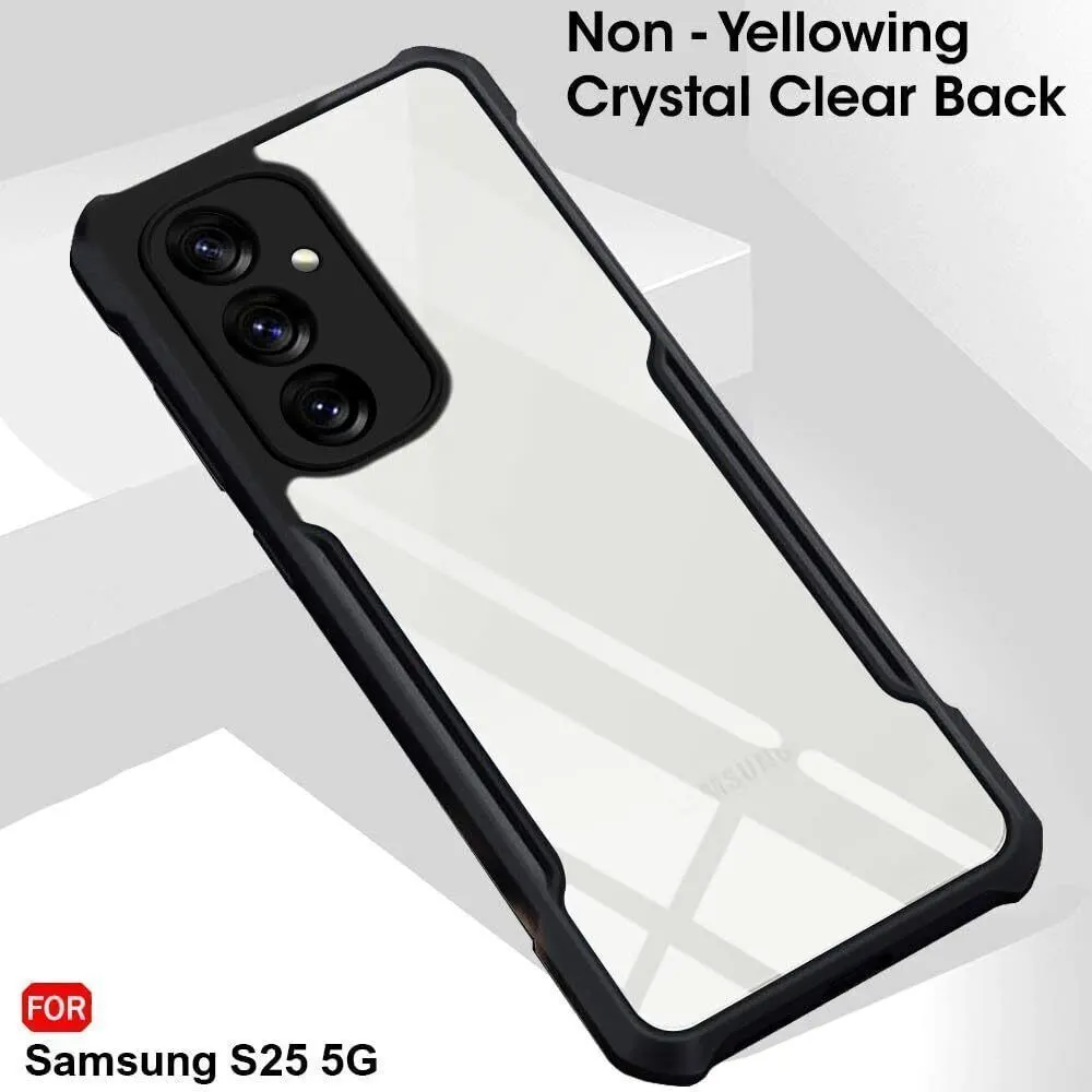 Micvir Back Cover for Samsung Galaxy S25 5G (Transparent, Black, Shock Proof, Polycarbonate, Pack of: 1) — image 3 of 5