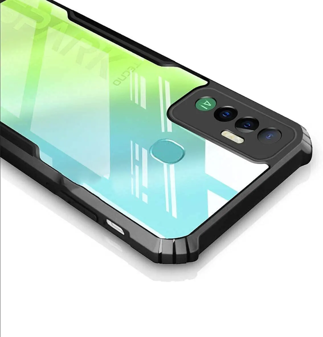 Micvir Back Cover for Tecno Spark 7 Pro (Transparent, Black, Shock Proof, Polycarbonate, Pack of: 1) — image 2 of 5
