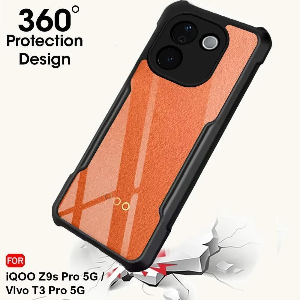 Micvir Back Cover for vivo T3 Pro 5G (Transparent, Black, Shock Proof, Polycarbonate, Pack of: 1) — image 2 of 5