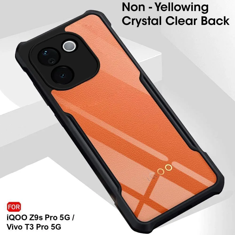 Micvir Back Cover for vivo T3 Pro 5G (Transparent, Black, Shock Proof, Polycarbonate, Pack of: 1) — image 3 of 5