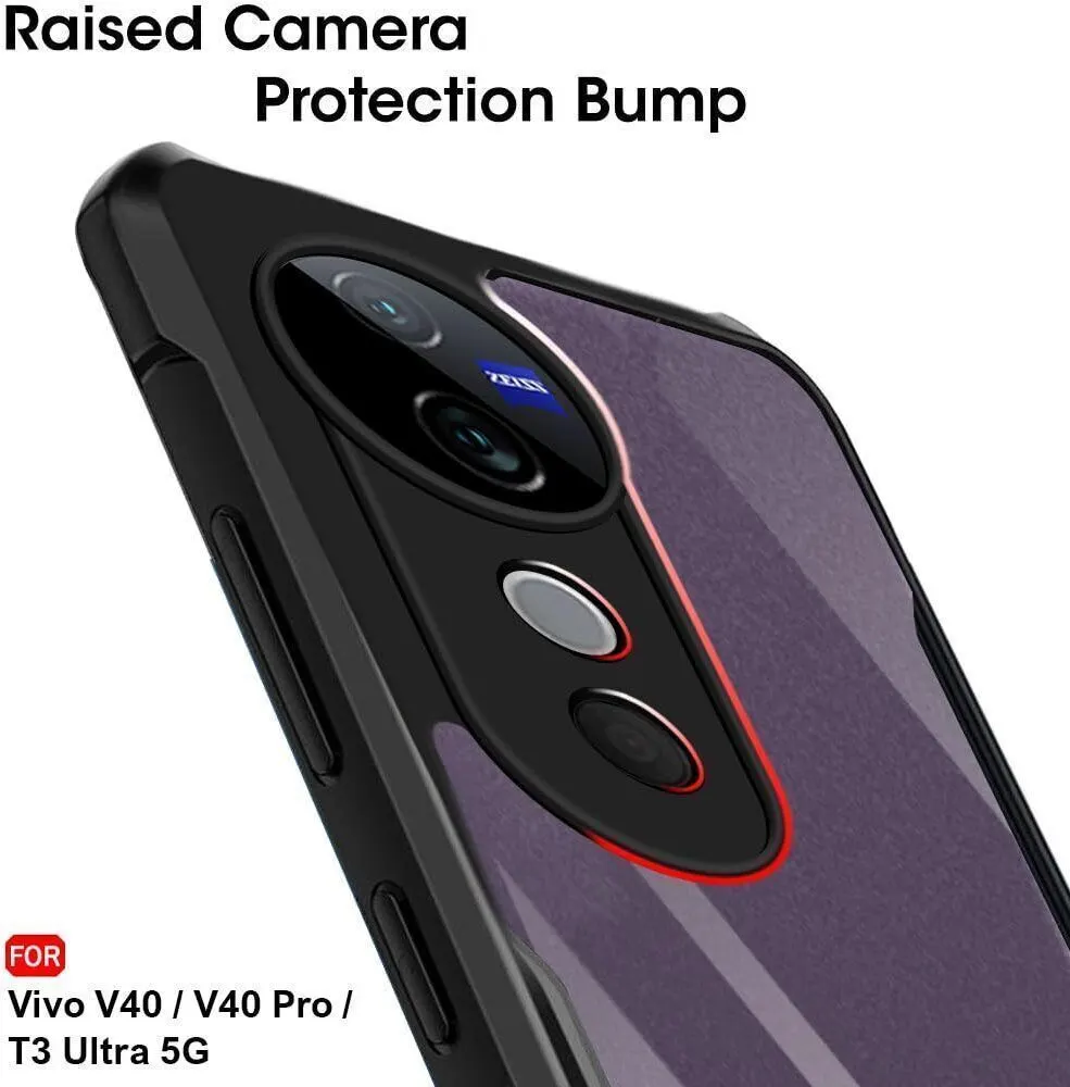 Micvir Back Cover for Vivo T3 Ultra 5G (Transparent, Black, Shock Proof, Polycarbonate, Pack of: 1) — image 4 of 5