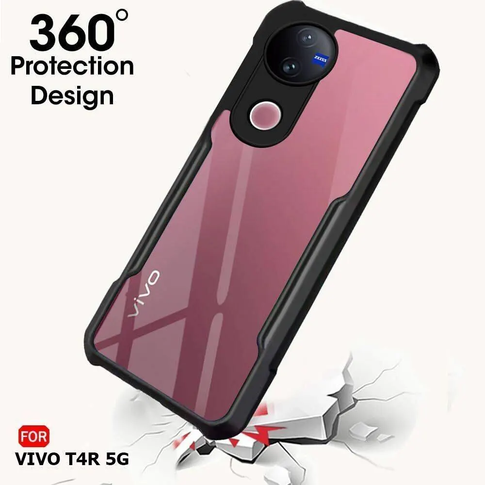 Micvir Back Cover for Vivo T4R 5G (Transparent, Black, Shock Proof, Polycarbonate, Pack of: 1) — image 2 of 5