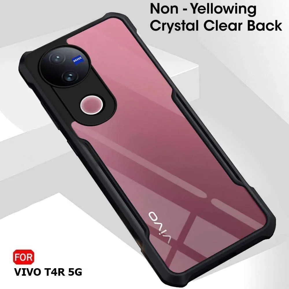 Micvir Back Cover for Vivo T4R 5G (Transparent, Black, Shock Proof, Polycarbonate, Pack of: 1) — image 3 of 5