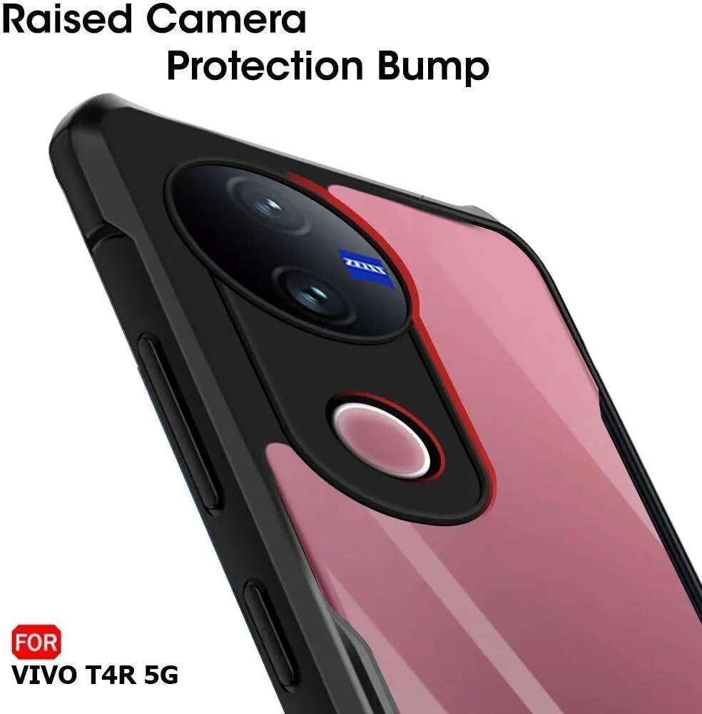 Micvir Back Cover for Vivo T4R 5G (Transparent, Black, Shock Proof, Polycarbonate, Pack of: 1) — image 4 of 5