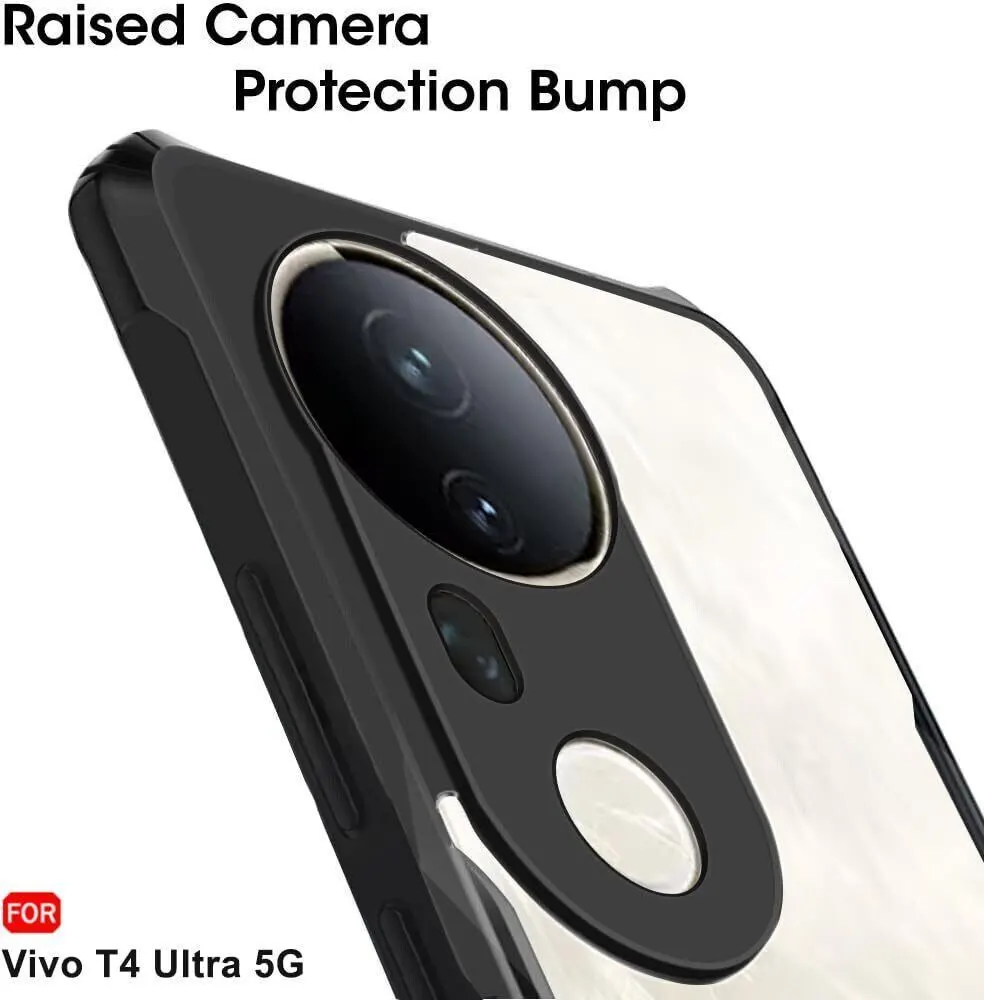 Micvir Back Cover for Vivo T4 Ultra 5G (Transparent, Black, Shock Proof, Polycarbonate, Pack of: 1) — image 4 of 5