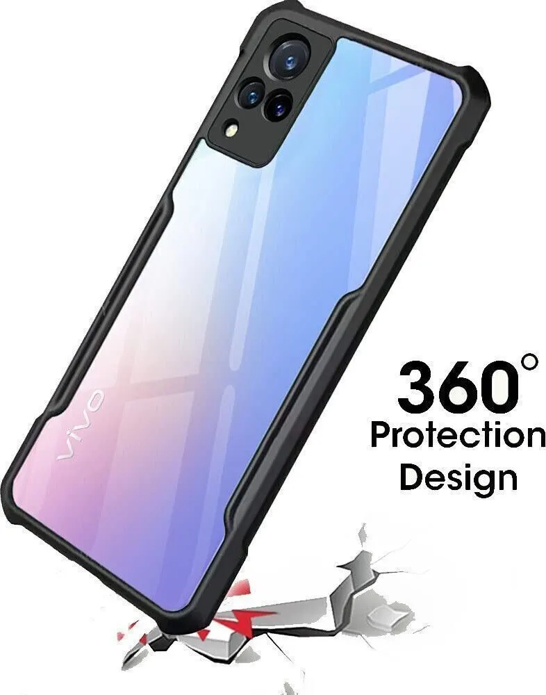 Micvir Back Cover for Vivo V21 5G (Transparent, Black, Shock Proof, Polycarbonate, Pack of: 1) — image 2 of 5