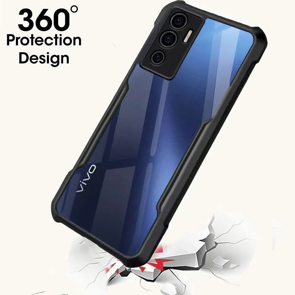 Micvir Back Cover for Vivo V23E 5G (Transparent, Black, Shock Proof, Polycarbonate, Pack of: 1) — image 2 of 5