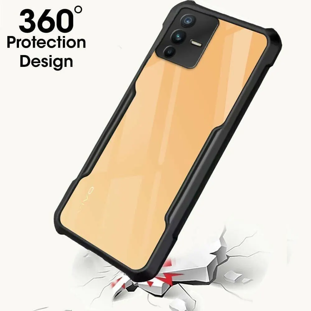 Micvir Back Cover for Vivo V23 Pro 5G (Transparent, Black, Shock Proof, Polycarbonate, Pack of: 1) — image 2 of 5